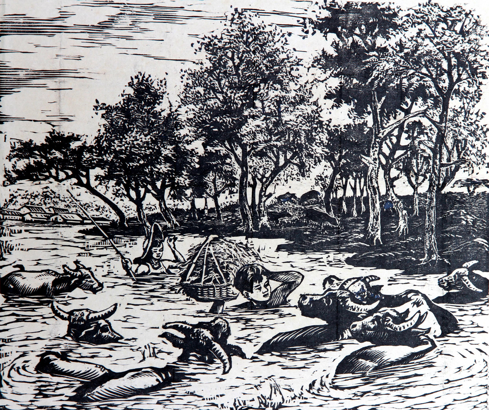 《夏日》 23.8x20cm 1957年.JPG