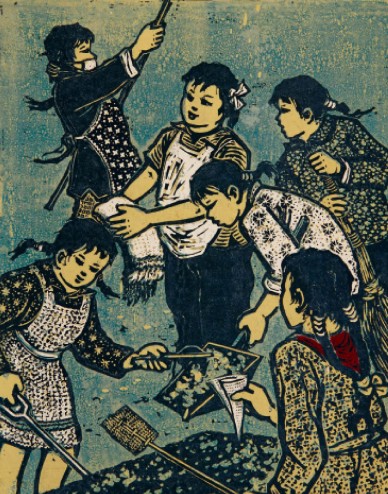 爱国卫生运动  1958年  广东美术馆藏21.jpg