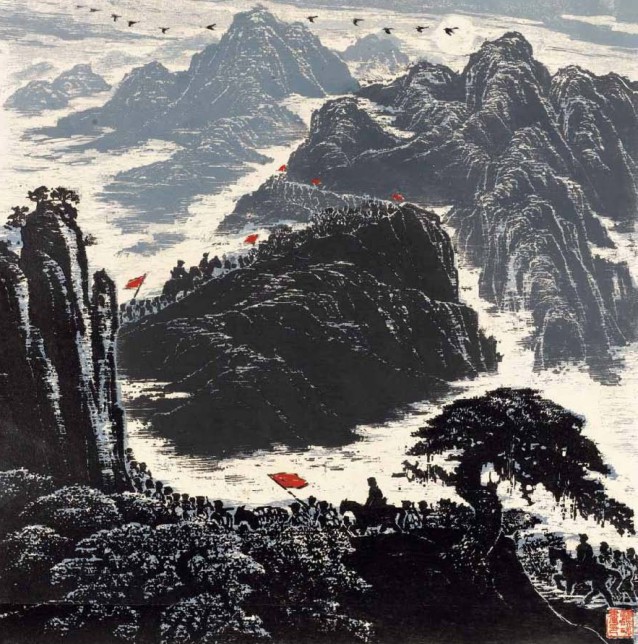 长空雁叫霜晨夜  2002年  中国美术馆藏   广东美术馆藏   关山月美术馆藏.jpg