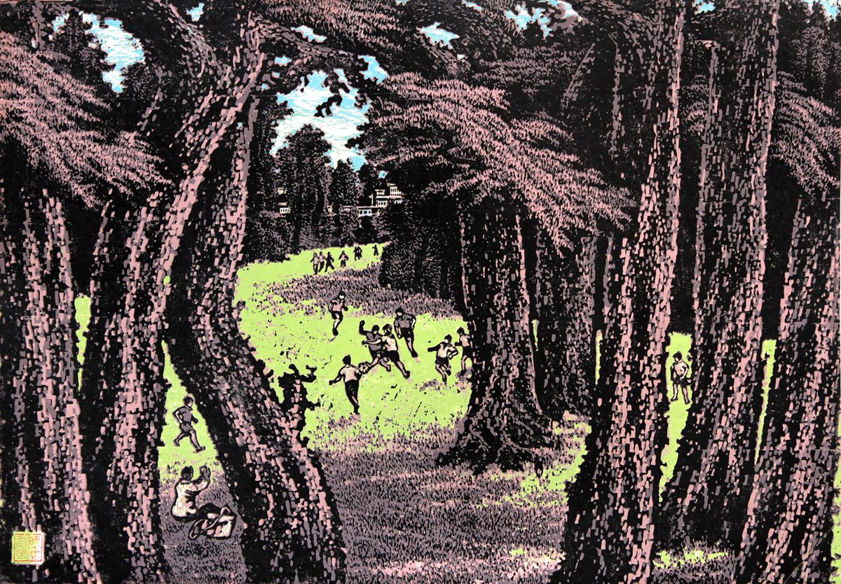 《古松荫下》 63x43cm 1984年_副本.jpg