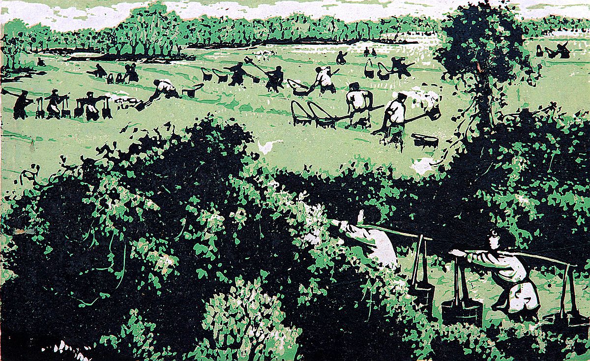 《为更大丰收而战》 29x18cm 1960年（中国美术馆藏）_副本.jpg