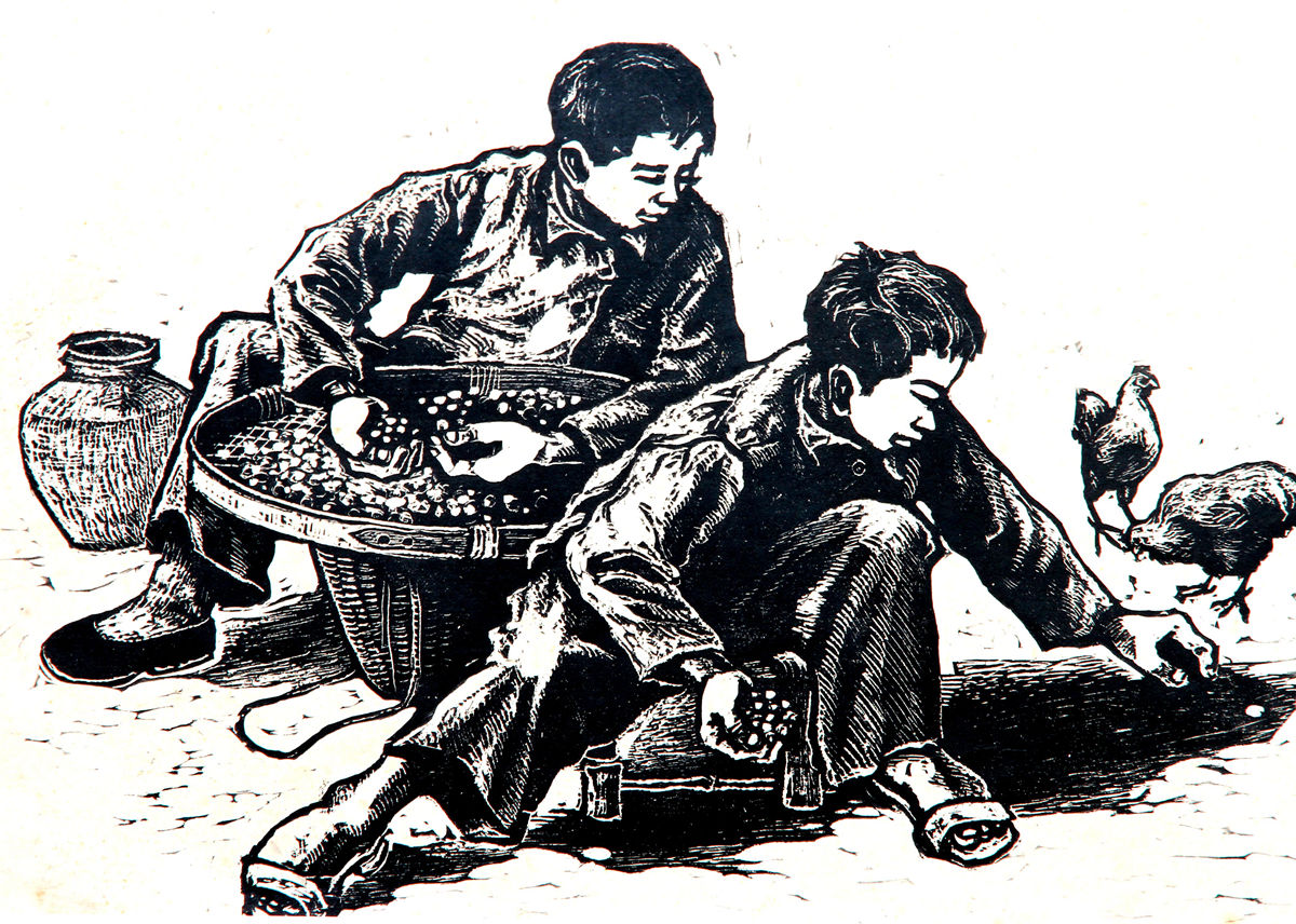 《课后》 24.5x18cm 1956年（中国美术馆藏）_副本.jpg